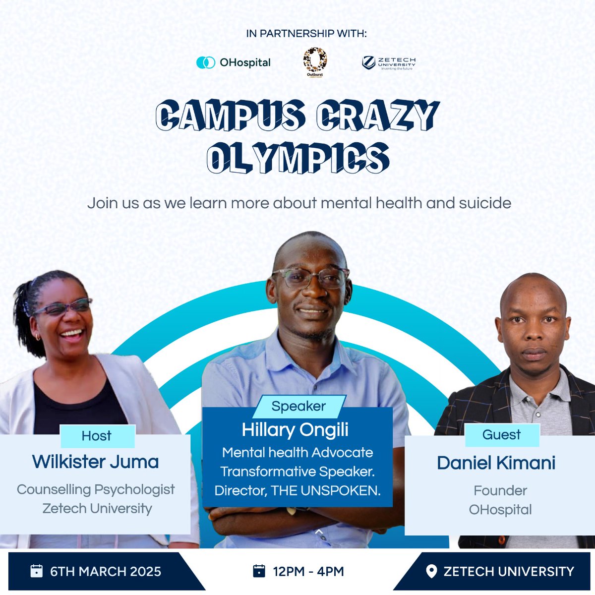 We have a date, come join us at <a href="/ZetechUni/">Zetech University</a>  as we learn more about mental health and suicide.