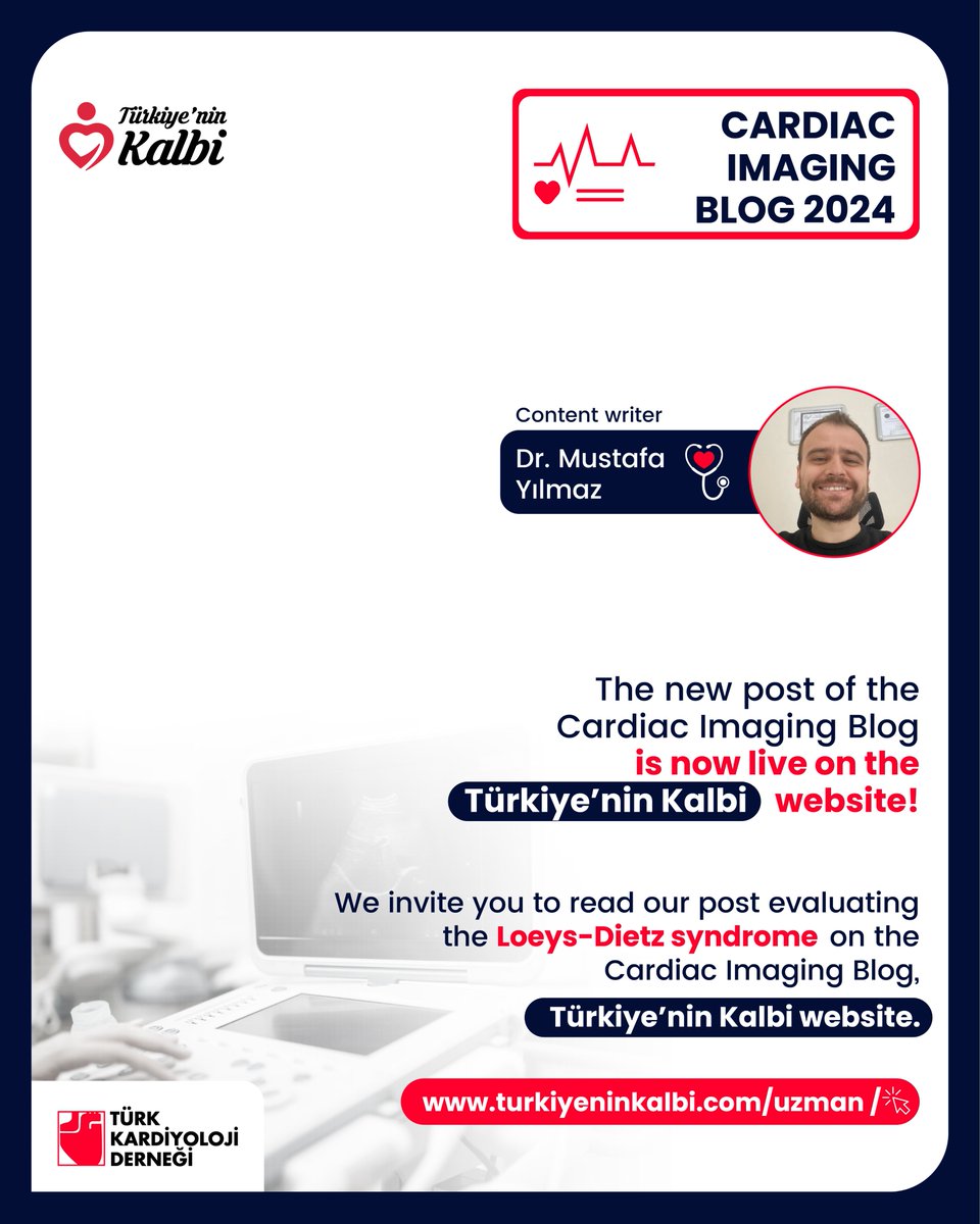 You can access our post on the evaluation of Loeys-Dietz syndrome, published in Cardiac Imaging Blog, from our Türkiye’nin Kalbi website with expert login.
turkiyeninkalbi.com/uzman/blog/loe…

#TürkKardiyolojiDerneği #TKD