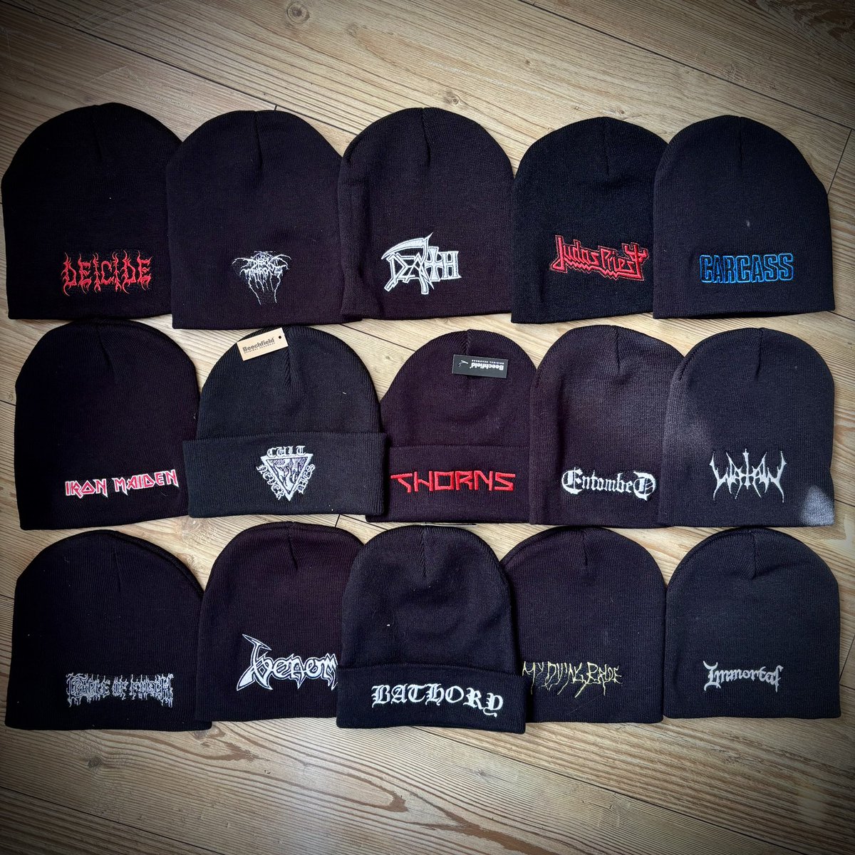 Official winter hats at cultneverdies.myshopify.com

Includes THORNS, WATAIN, MORTIIS, DEICIDE, DARKTHRONE, JUDAS PRIEST, CARCASS, DEATH, CULT NEVER DIES, ENTOMBED, IRON MAIDEN, MY DYING BRIDE, CRADLE OF FILTH, VENOM, BATHORY, IMMORTAL and more.