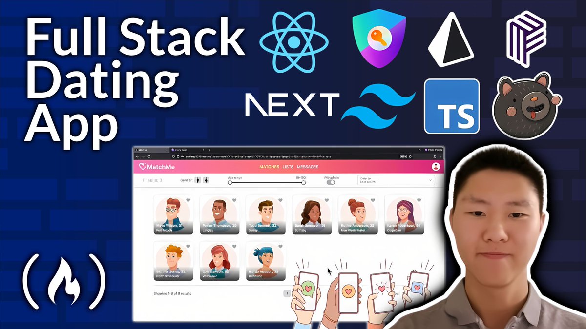 freeCodeCamp's tweet image. There are many tools you can use to build a full-stack application.

And this course will teach you some popular options while you build your own dating app.

You&apos;ll use Next.js, Prisma, NextAuth, and Cloudinary to build the app &amp;amp; Vercel to deploy it.

freecodecamp.org/news/build-dep…