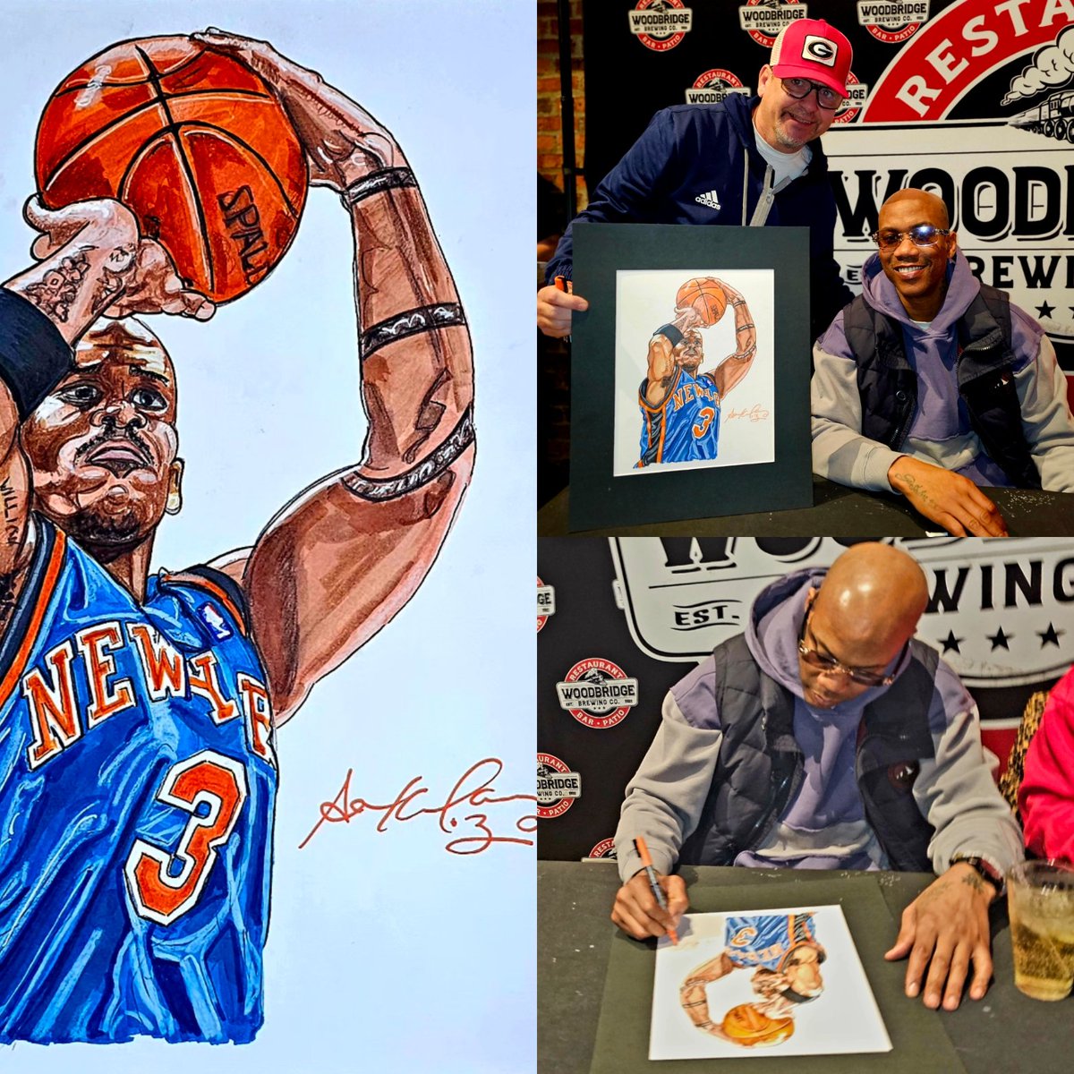 Glen Kertes Illustrations (@gkert67) on Twitter photo Stephon Marbury of the <a href="/nyknicks/">NEW YORK KNICKS</a> signing some original artwork at Woodbridge Brewing Co. #artwork #nba #basketball #stephonmarbury Stephon Marbury of the <a href="/nyknicks/">NEW YORK KNICKS</a> signing some original artwork at Woodbridge Brewing Co. #artwork #nba #basketball #stephonmarbury