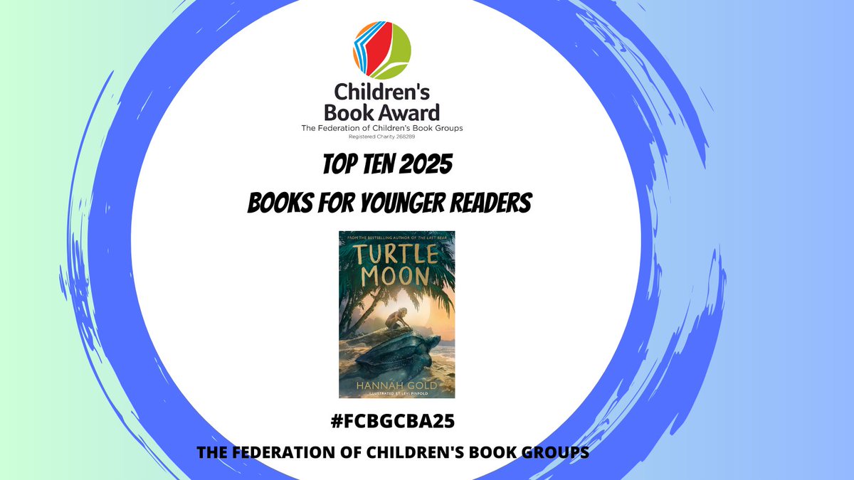 We are delighted to share that @hgold_author's Turtle Moon has been shortlisted for the FCBG Children's Book Award 2025, and selected within their top 10!
Huge congratulations to Hannah! #FCBGCBA25 <a href="/FCBGNews/">FCBG</a>