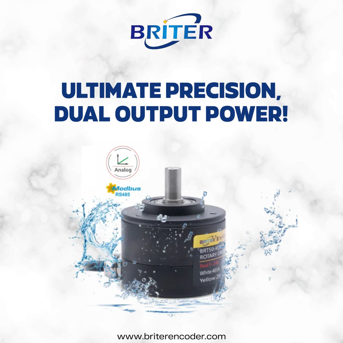 briterencoderr's tweet image. The Waterproof RS485 &amp;amp; Analog Absolute Rotary Encoder is built for reliability in tough environments. With IP68 protection, power-off memory, and multi-turn capability.

Shop Now - briterencoder.com/product/waterp…

#PrecisionInMotion #WaterproofEncoder #IP68 #RS485 #IndustrialAutomation
