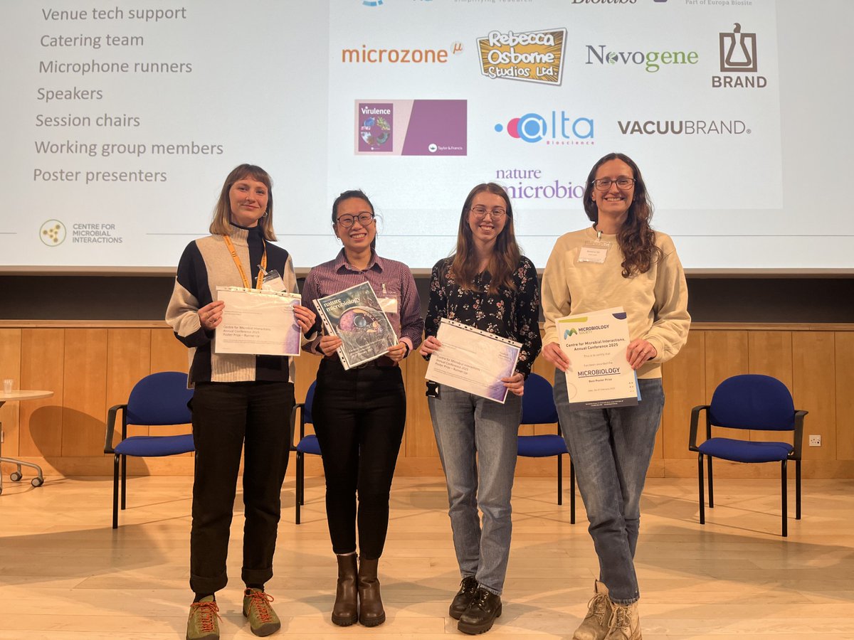 hoyu_liu's tweet image. I had a lovely time at the #CMINorwich25 conference last week.
I feel very lucky to be awarded the @NatureMicrobiol people's choice runner up. Thank you to everyone who came to chat about my PhD work @BBSRC and congratulations to all the other prize winners!
