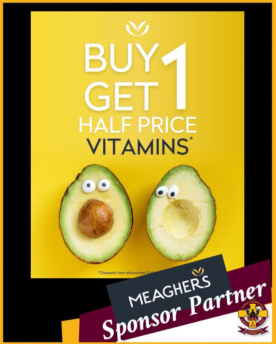 St. Oliver Plunkett Eoghan Ruadh GAA Club (@plunketts_ie) on Twitter photo . <a href="/MeaghersPharmcy/">Meaghers Pharmacy</a> are running a Buy One, Get One Half Price offer across their range of Vitamins !
Purchase here or instore :
meagherspharmacy.ie/collections/vi…
Meagher’s Pharmacy are proud sponsors of our Healthy Club - please support our club sponsors and our local businesses ! . <a href="/MeaghersPharmcy/">Meaghers Pharmacy</a> are running a Buy One, Get One Half Price offer across their range of Vitamins !
Purchase here or instore :
meagherspharmacy.ie/collections/vi…
Meagher’s Pharmacy are proud sponsors of our Healthy Club - please support our club sponsors and our local businesses !