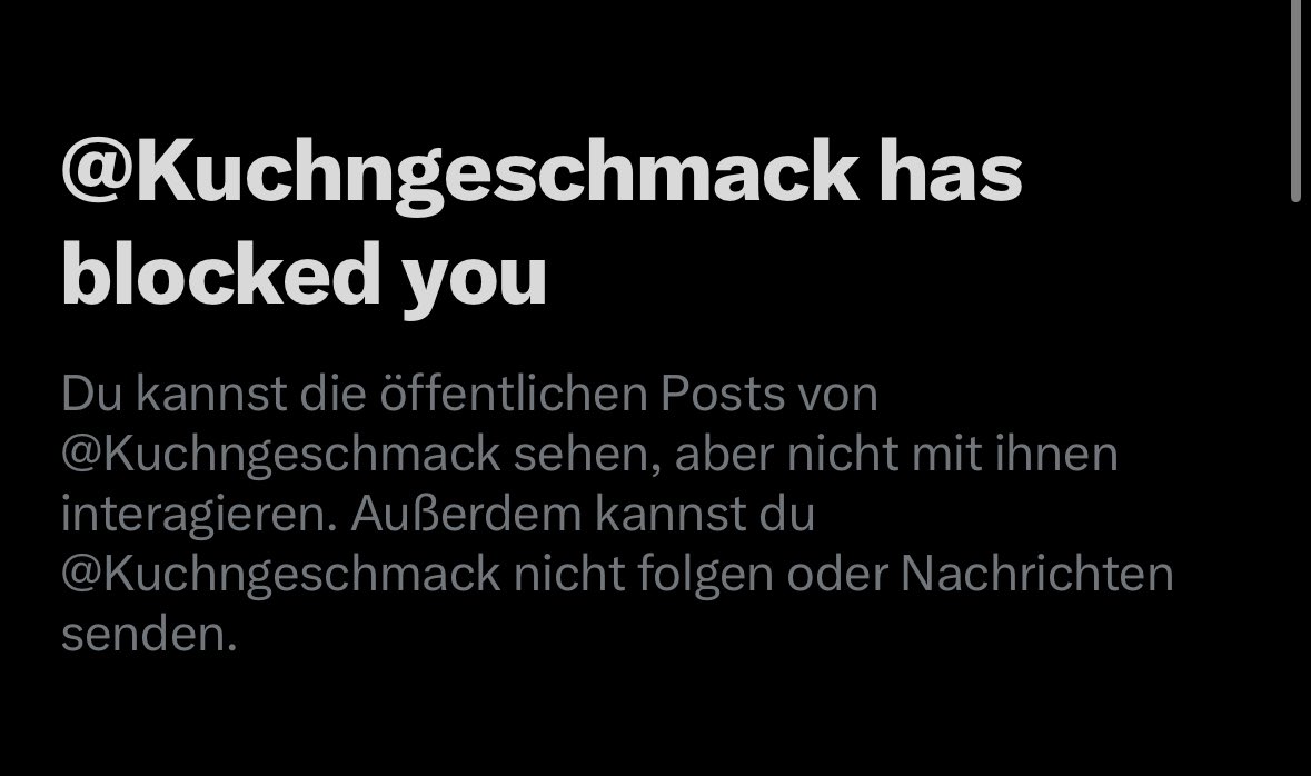 Xerxes38737506's tweet image. Jetzt mal wirklich @Kuchngeschmack wie unfassbar kritikunfähig &amp;amp; dünnhäutig muss man sein um wegen so ein bisschen Kritik gleich zu blocken?

Richtig schwach &amp;amp; enttäuschend