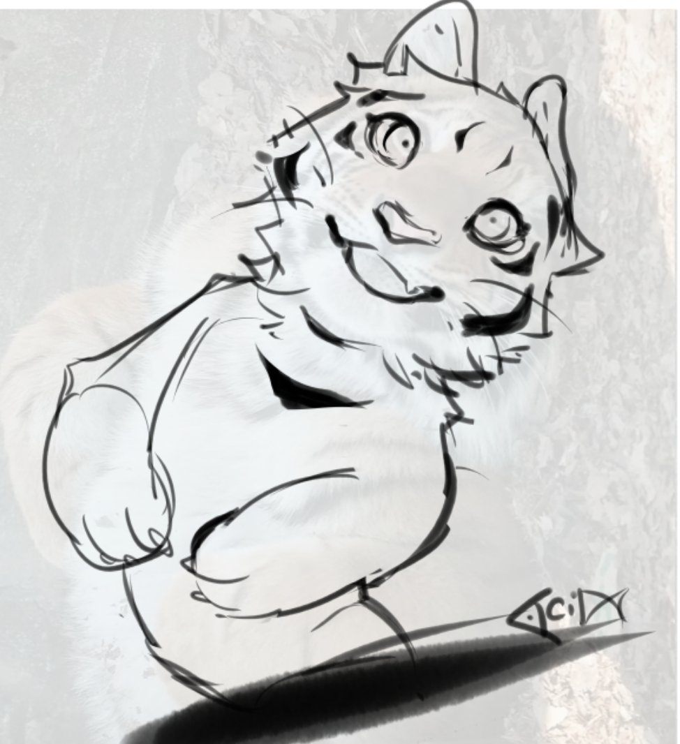 画了超级可爱的老虎！
#furry
