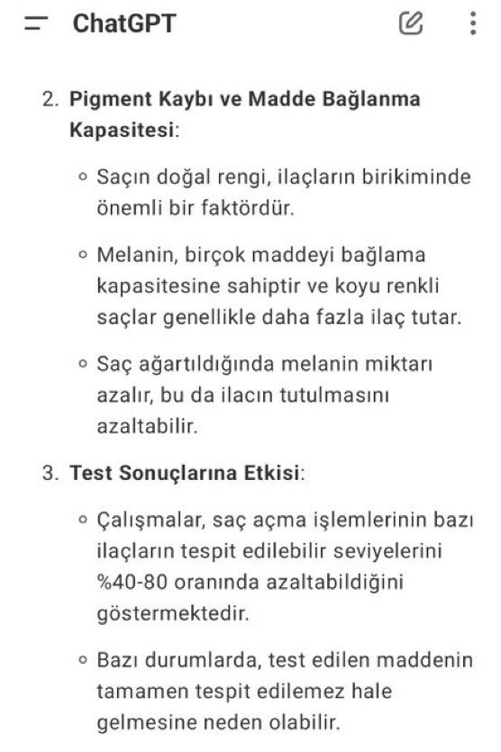 Saç boyatmak, doping testlerinden geçmeyi sağlıyormuş. Yapay zeka da durumu onayladı.

Galatasaray’da nerdeyse sakatlık dönüşü bütün futbolcular saçlarını boyatıyor.

Bu konunun tesadüf olduğunu düşünmüyorum.