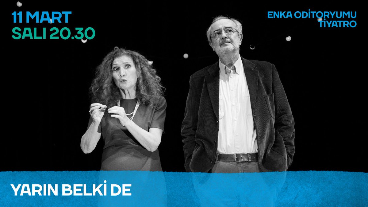 Yönetmenliğini Ayşe Draz’ın üstlendiği, usta tiyatrocular Aslı İçözü ile Şerif Erol’u aynı sahnede buluşturan “Yarın Belki de”, 11 Mart akşamı ENKA Oditoryumu’nda seyirci ile buluşuyor..

Detaylı bilgi için enkasanat.org