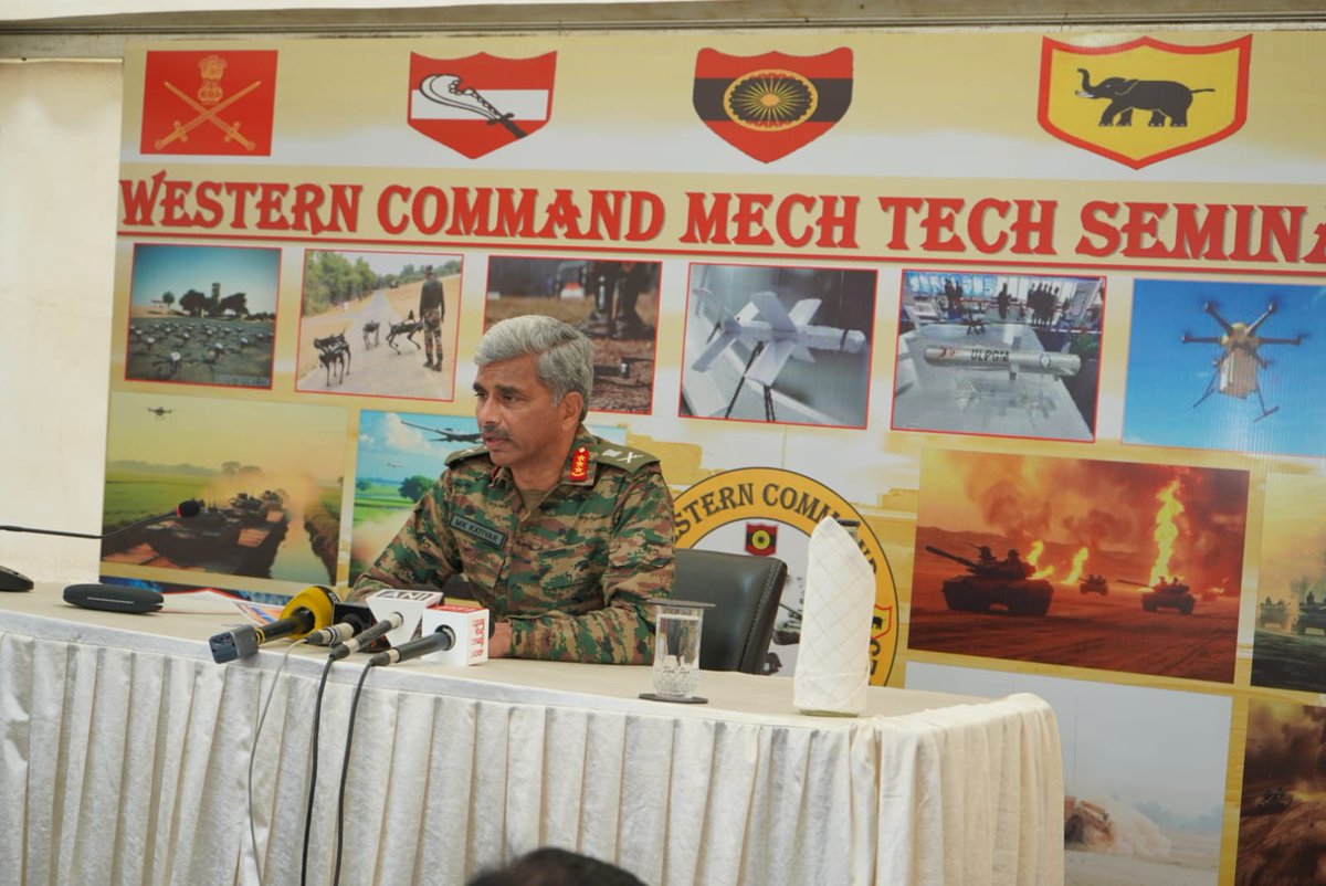 westerncomd_IA's tweet image. #OnPathToTransformation
#TechInfusedFutureReady

Lt Gen N S Raja Subramani, PVSM,AVSM,SM,VSM #ViceChiefOfArmyStaff inaugurated first ever #MechTech Seminar at #Chandimandir. Eminent Speakers from Armed Forces, Academia &amp;amp; Defence Industry shared insights on ‘Future Landscape of…