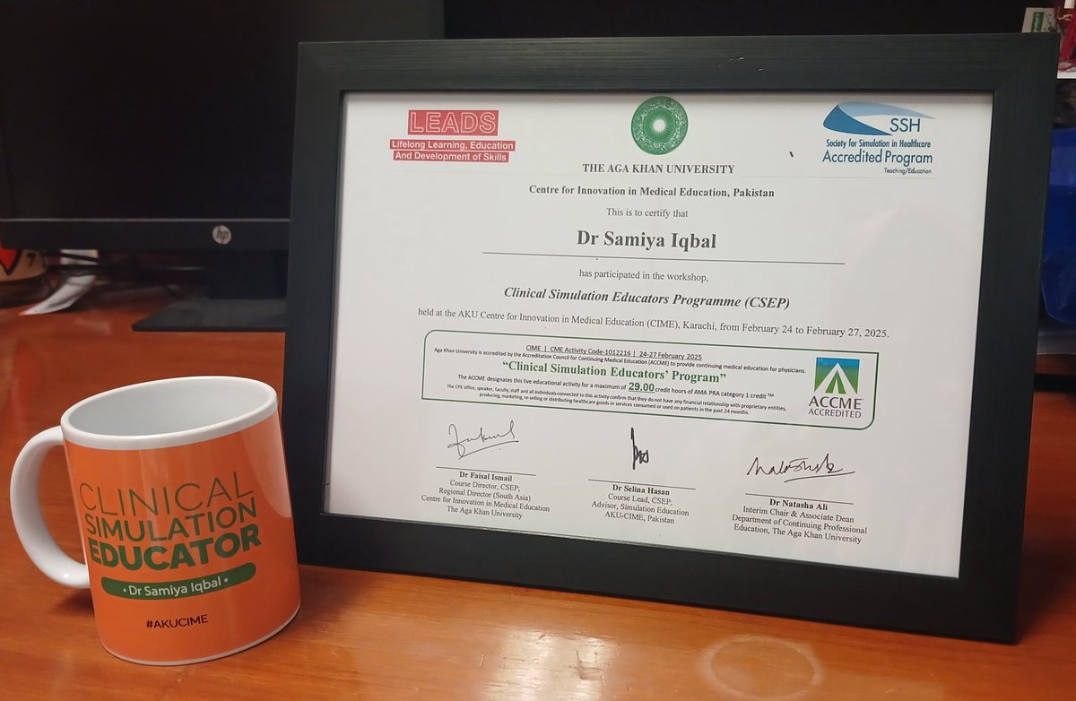 Samiya Iqbal (@samiya_iqbal) on Twitter photo Completed the Clinical Simulation Educators Programme (CSEP) at <a href="/akucime/">AKU CIME</a>. Loved the hands-on experience and the amazing teamwork in my small group. Looking forward to bring these new skills into practice! Thank you <a href="/AkuPsychiatry/">AKUPsychiatry (psychiatry.department@aku.edu)</a>, especially <a href="/AsadNargis/">Nargis Asad</a> for the opportunity. Completed the Clinical Simulation Educators Programme (CSEP) at <a href="/akucime/">AKU CIME</a>. Loved the hands-on experience and the amazing teamwork in my small group. Looking forward to bring these new skills into practice! Thank you <a href="/AkuPsychiatry/">AKUPsychiatry (psychiatry.department@aku.edu)</a>, especially <a href="/AsadNargis/">Nargis Asad</a> for the opportunity.