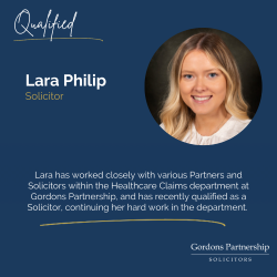 🎉 Congratulations to Poppy Jackson and Lara Philip on qualifying as Solicitors!

Poppy will be joining our Health &amp; Social Care team while Lara steps into Healthcare Claims. We look forward to seeing their continued success at Gordons!

#Congratulations #QualifiedSolicitors