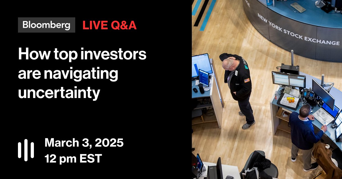 Bloomberg (@business) on Twitter photo TODAY: How are investors and business leaders navigating new uncertainty and opportunity? It's a theme infused in this year’s #BloombergInvest New York.
Join our Live Q&A with <a href="/sonalibasak/">Sonali Basak</a> @samjpotter <a href="/allisonmcneely/">Allison McNeely</a> <a href="/JessicaMenton/">Jessica Menton</a> at 12 p.m. EST trib.al/sWqwEBt TODAY: How are investors and business leaders navigating new uncertainty and opportunity? It's a theme infused in this year’s #BloombergInvest New York.
Join our Live Q&A with <a href="/sonalibasak/">Sonali Basak</a> @samjpotter <a href="/allisonmcneely/">Allison McNeely</a> <a href="/JessicaMenton/">Jessica Menton</a> at 12 p.m. EST trib.al/sWqwEBt