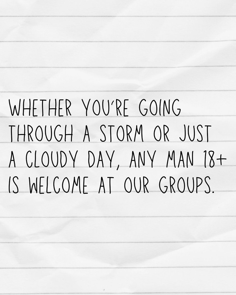 We're here for ANY man 18+ ❤️

NO booking, NO fees, NO pressure. 👌

#MensMentalHealthAwareness #MensMentalHealthSupport