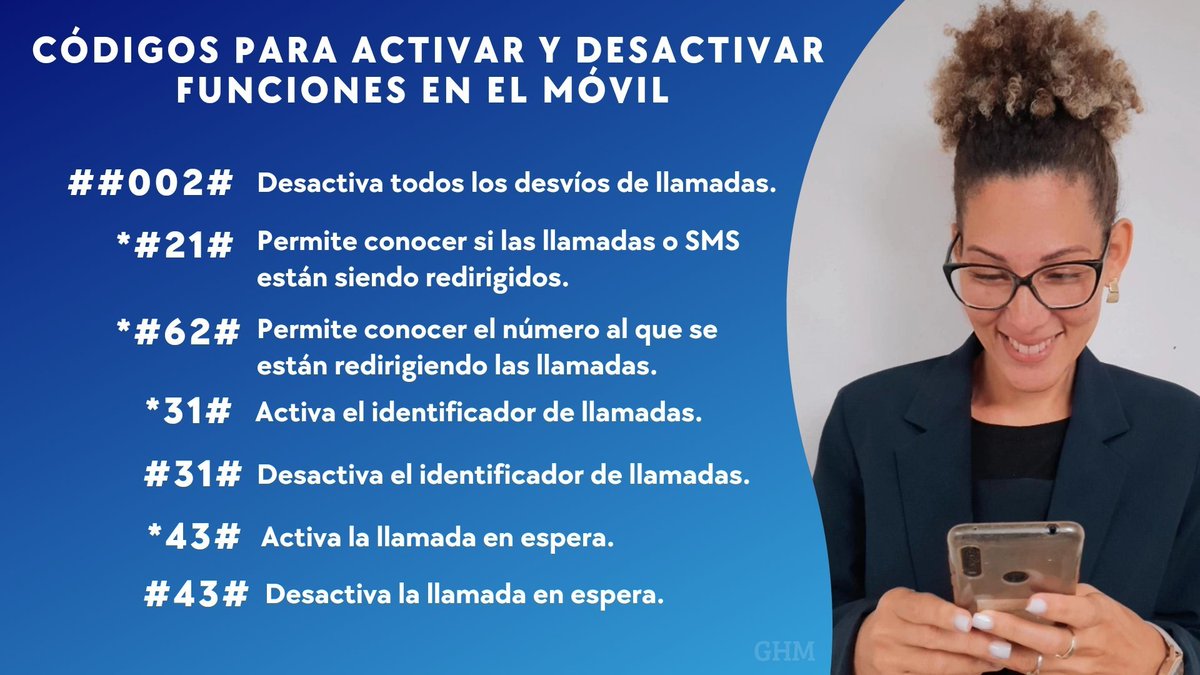 La Telefonía Móvil está siendo protagonista en estos tiempos de #TransformaciónDigital. 
Le facilitamos algunos códigos para que pueda utilizar cuando los necesite.
#EtecsaConCuba