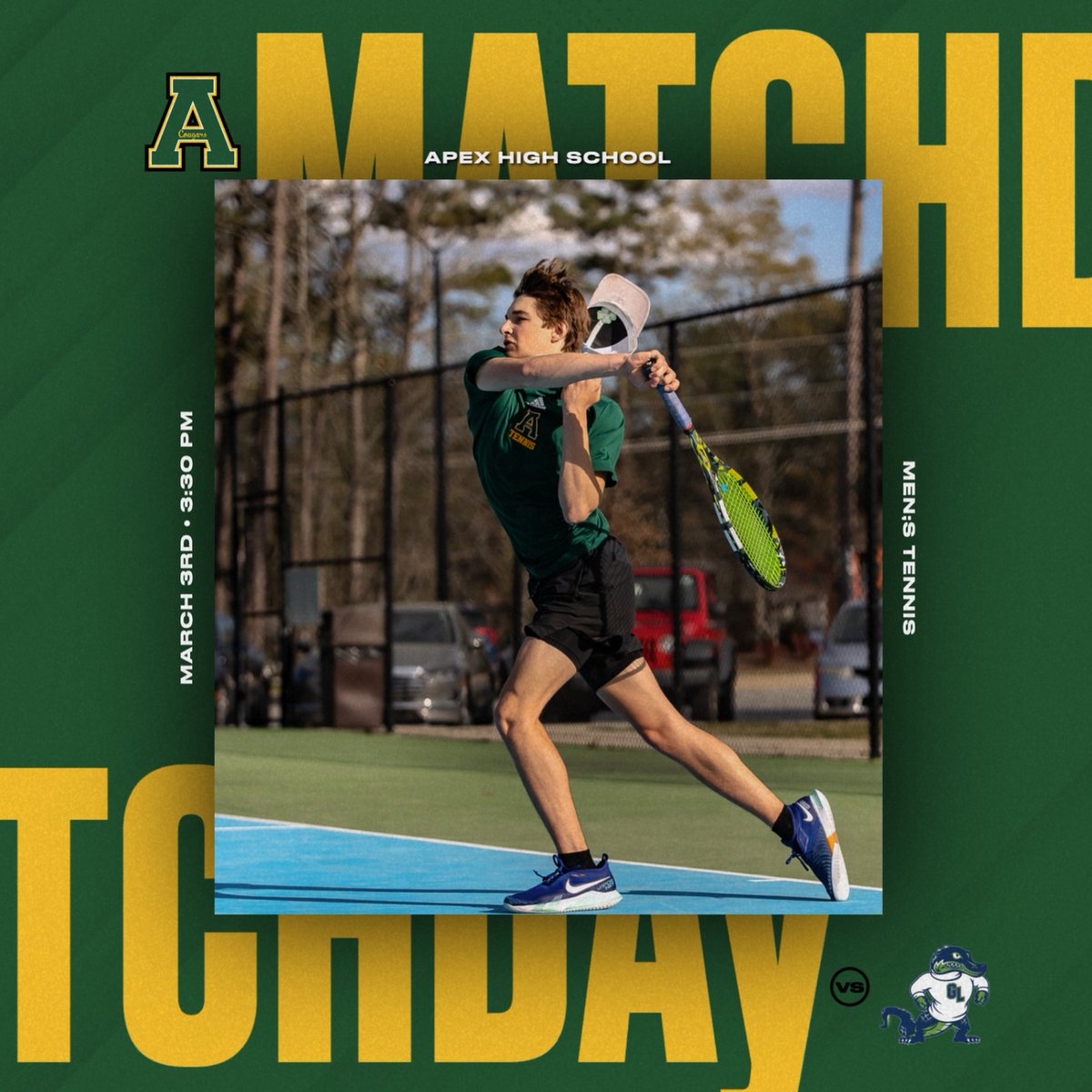 Apex Cougar Club (@apexcougarclub) on Twitter photo Men's Tennis Matchday!! At home vs Green Level at 3:30pm right after school.
@tim_ts_images
<a href="/ApexHighTennis/">Apex High Women's & Men's Tennis</a> Men's Tennis Matchday!! At home vs Green Level at 3:30pm right after school.
@tim_ts_images
<a href="/ApexHighTennis/">Apex High Women's & Men's Tennis</a>