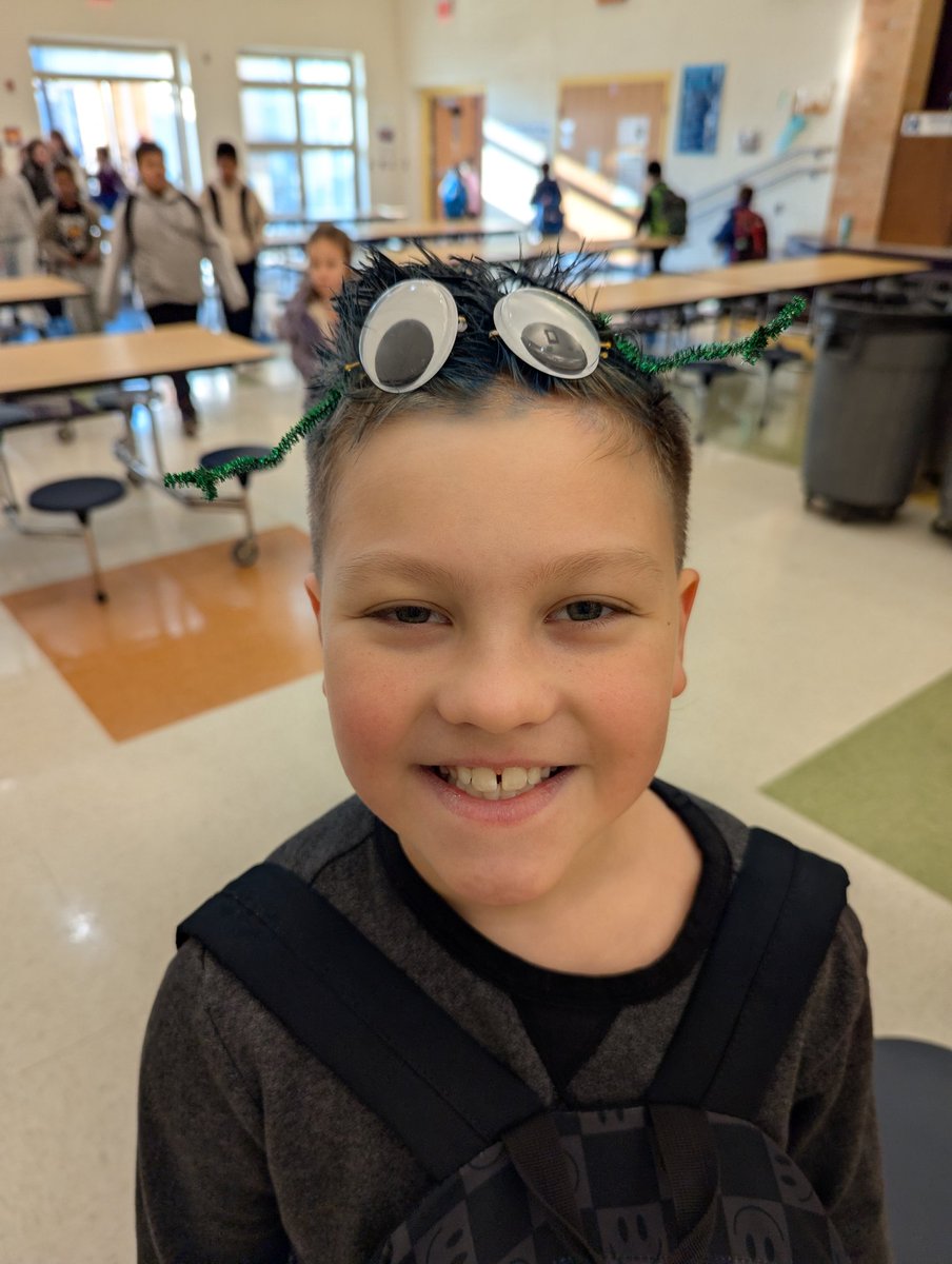 Crazy Hair &amp; Sock Day for Right to Read Week brought some pretty clever hairstyles at Highland Elementary today!