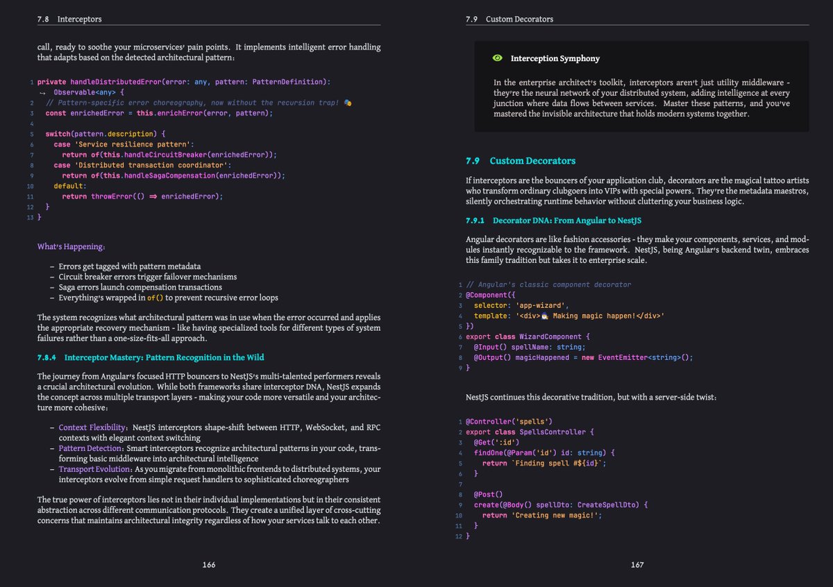 nxpatterns's tweet image. 🧵Thread 🧵 NestJS for Angular Experts (Update)
🌟 Behind the scenes: Custom Decorators
🎁 Decorator DNA: From Angular to NestJS
#angular #nestjs #nest #nx #nxpatterns #nestframework
