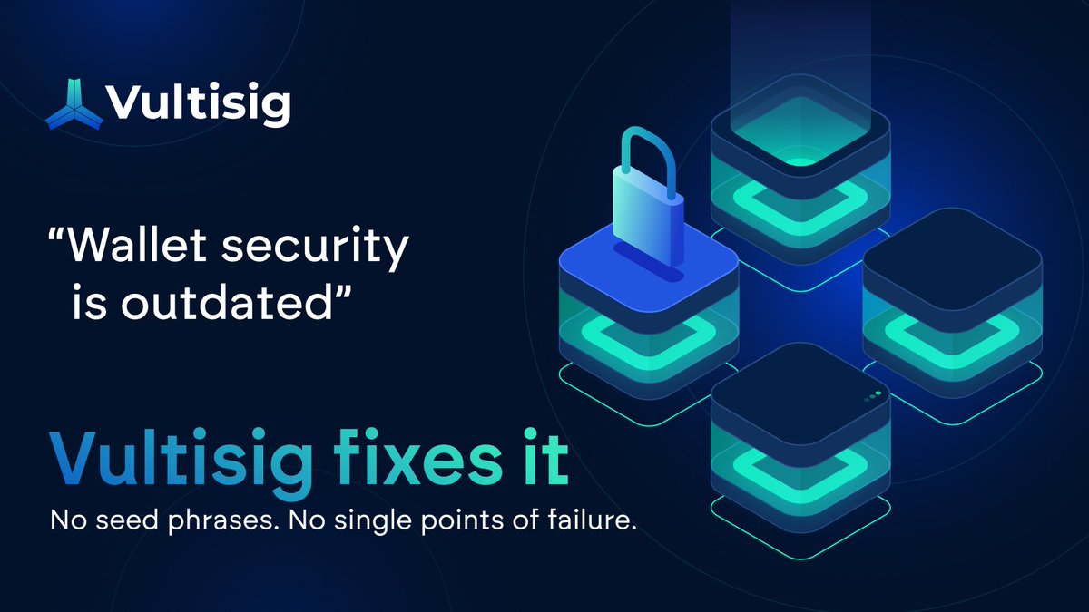 1/ Wallet security hasn’t evolved fast enough

Most still rely on seed phrases, single-device risks, and blind signing

Vultisig changes that. A multi-chain, self-custodial vault with MPC + TSS security. No seed phrases. No single points of failure

Here’s why it matters 🧵👇