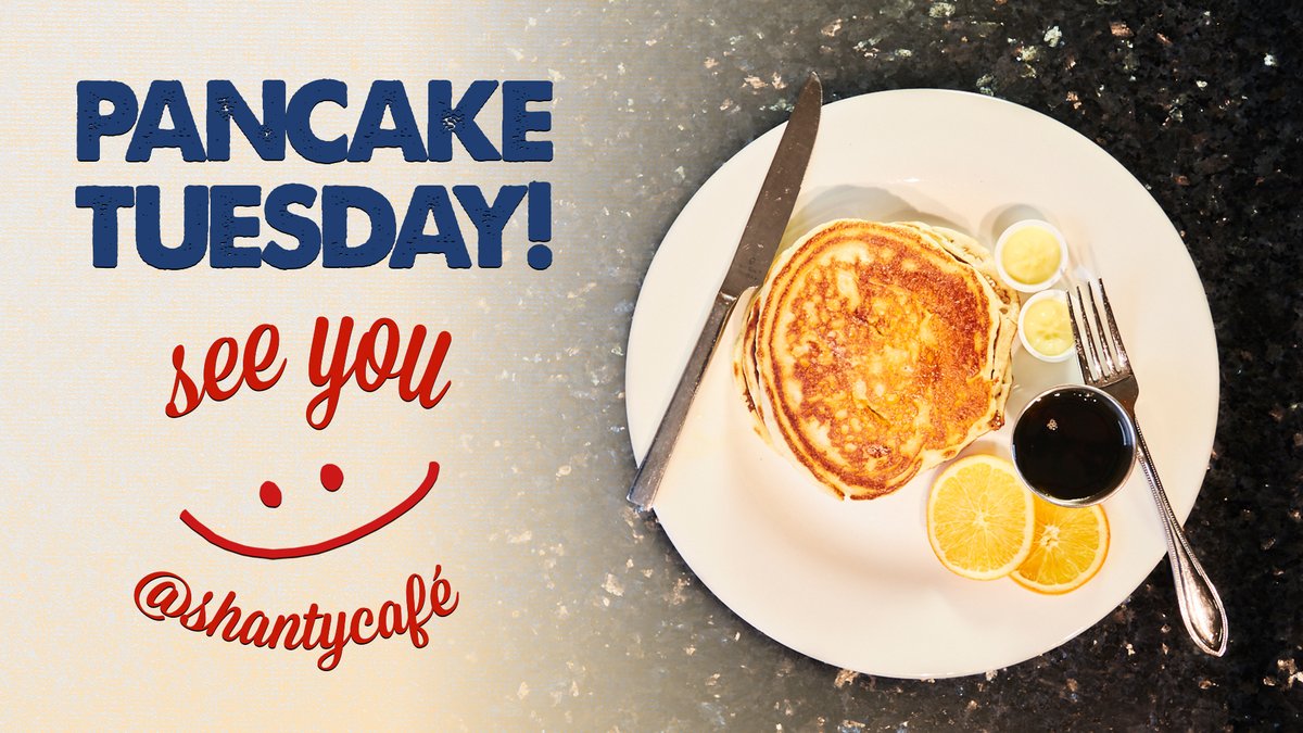 Shrove Tuesday is tomorrow! Don't forget to come in and get the best of both worlds! 🙂 #shantycafe #shrovetuesday #pancake #breakfast