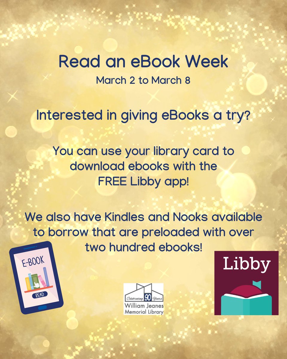 WmJnsLibrary's tweet image. Today is Read Across America Day and this week we also celebrate Read an eBook Week! Coincidence? I think not!
#Getyourreadingon #EbookLovers #ReadAnEbookWeek #ReadAcrossAmerica #LiteracyMatters #SupportLiteracy #ReadingIsFun