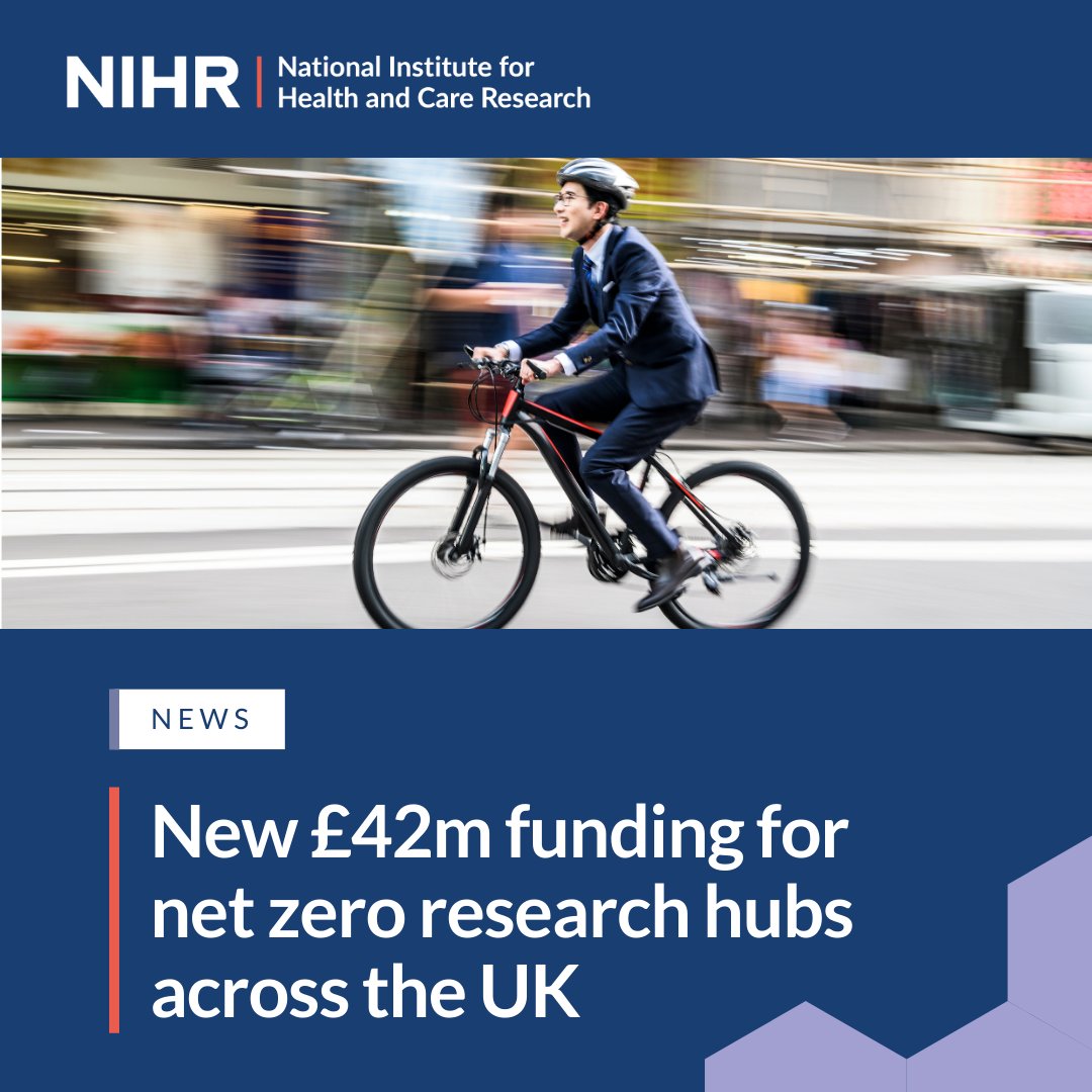 National Institute for Health and Care Research (@nihrresearch) on Twitter photo The NIHR and <a href="/UKRI_News/">UK Research and Innovation</a> have joined forces to invest £42m into 7 transdisciplinary research hubs based at institutions across the UK.
Each hub will receive up to Ā£6m to research powerful ways to ensure the UKās transition to net zero also protects physical and mental health. š The NIHR and <a href="/UKRI_News/">UK Research and Innovation</a> have joined forces to invest Ā£42m into 7 transdisciplinary research hubs based at institutions across the UK.
Each hub will receive up to Ā£6m to research powerful ways to ensure the UKās transition to net zero also protects physical and mental health. š