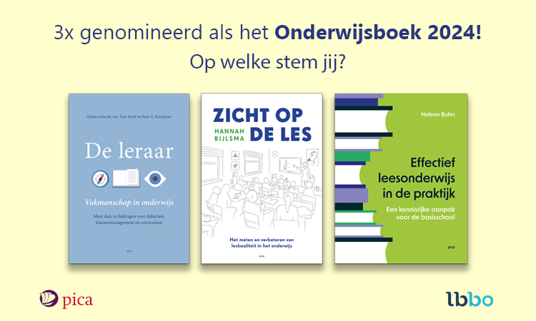 In 2024 verschenen er weer prachtige onderwijsboeken! De LBBO organiseert ook dit jaar de Verkiezing van het Onderwijsboek van het Jaar. Uitgeverij Pica is trots om met drie boeken genomineerd te zijn.
Breng jij ook je stem uit? lbbo.nl/publicaties/ve…