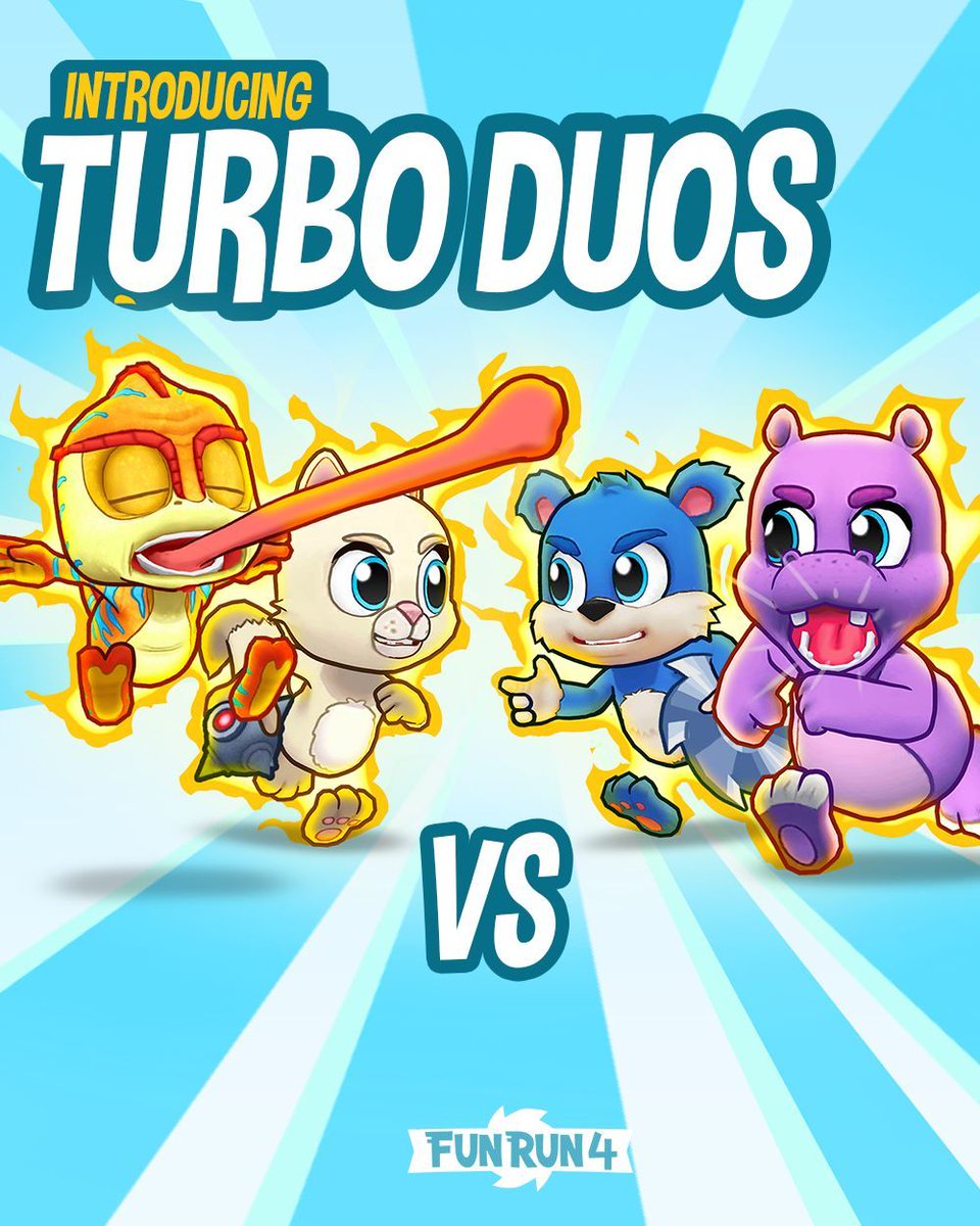 New team game mode incoming! Turbo Duos!

We are giving Duos the Turbo treatment to bring some more fun to the party!

Check out Fun Run 4 to give it a go and get some rewards!