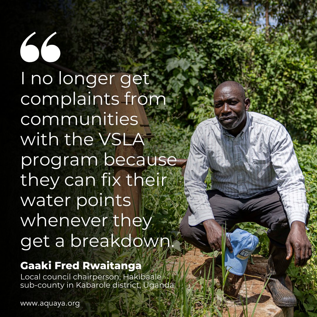 Aquaya (@aquaya) on Twitter photo A local council chairperson in Uganda praised the village savings and loan associations-led water fund approach to improving community participation and water user fee contributions for water point management.
<a href="/hiltonfound/">Hilton Foundation</a> | #VSLAs | #WaterFunds | #Community A local council chairperson in Uganda praised the village savings and loan associations-led water fund approach to improving community participation and water user fee contributions for water point management.
<a href="/hiltonfound/">Hilton Foundation</a> | #VSLAs | #WaterFunds | #Community