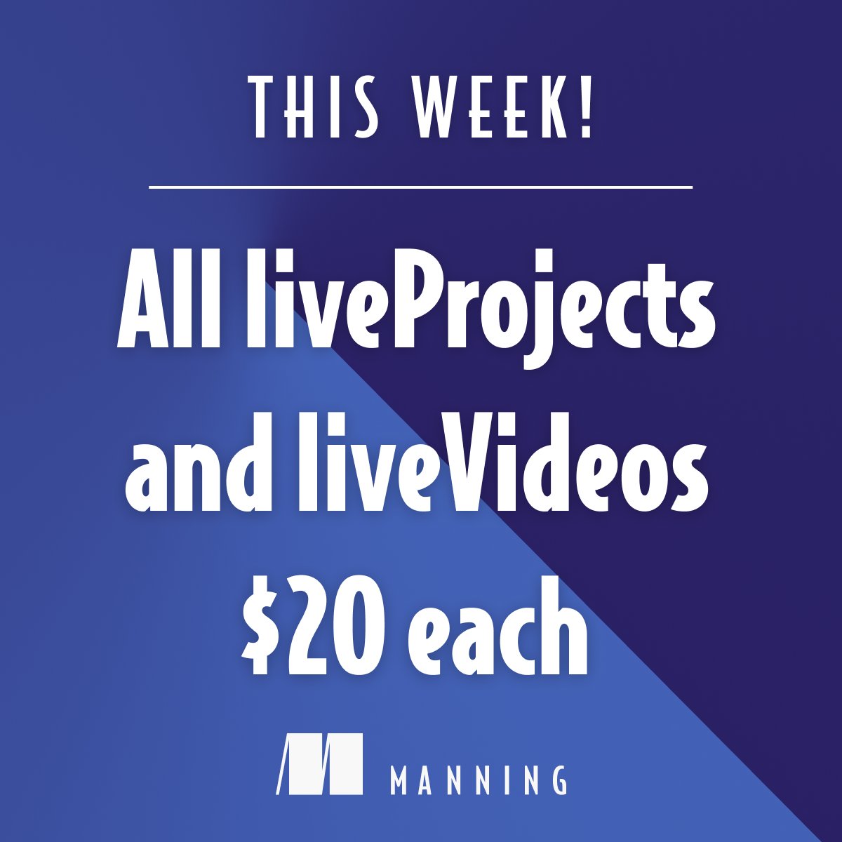 ManningBooks's tweet image. 🌟 Save 35% on everything and more! 🌟

THIS WEEK - Save 35% on all books! Plus, get all liveProjects and liveVideos for just $10 each!

Only at mng.bz/4aPw

#ManningBooks #LearnwithManning