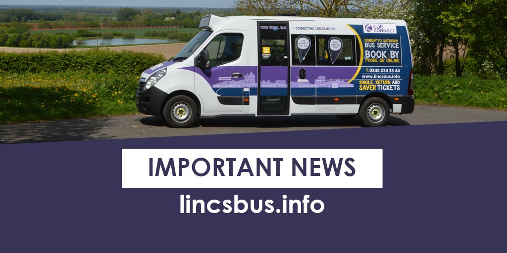⚠ Service Disruption - CallConnect Service 4

Due to driver illness, the Service 4 Stamford to Oakham (17:20) will not be operating today.

We apologise for any inconvenience this has caused.

Lincsbus team 🚌