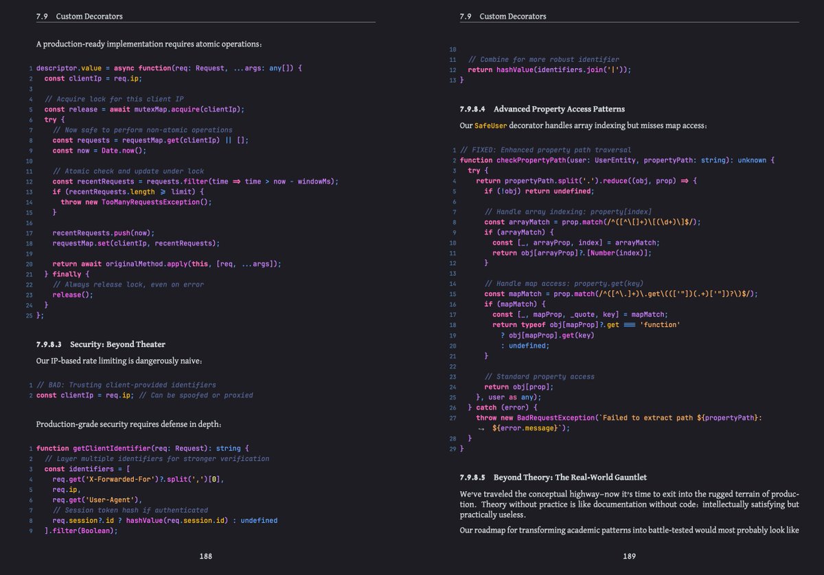 nxpatterns's tweet image. 🧵Thread 🧵 NestJS for Angular Experts (Update)
🌟 Behind the scenes: Reality Checks
💎 Surviving Production & Security: Beyond Theater
🎁 Advanced Property Access Patterns
🔑 The Real-World Gauntlet
#angular #nestjs #nest #nx #nxpatterns #nestframework