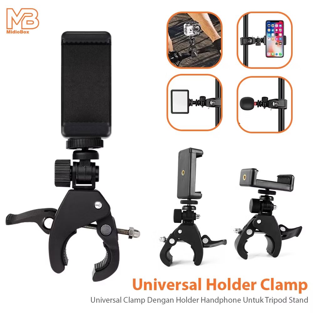 Cek Midio Universal Clamp Dengan Holder Handphone Untuk Tripod Stand Mobil dengan harga Rp23.500. Dapatkan di Shopee sekarang! s.shopee.co.id/705ipbgu00?sha…