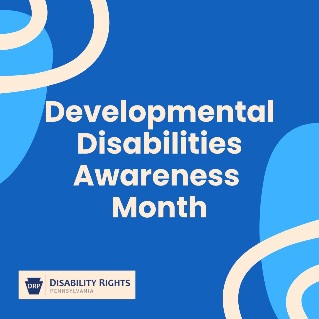 DisabilityRtsPA's tweet photo. March is Developmental Disabilities Awareness Month!  DRP celebrates the contributions of people with developmental disabilities.  People with developmental disabilities are valuable members of our communities and deserve full participation in all aspects of life. https://t.co/Rj8NYnupnr