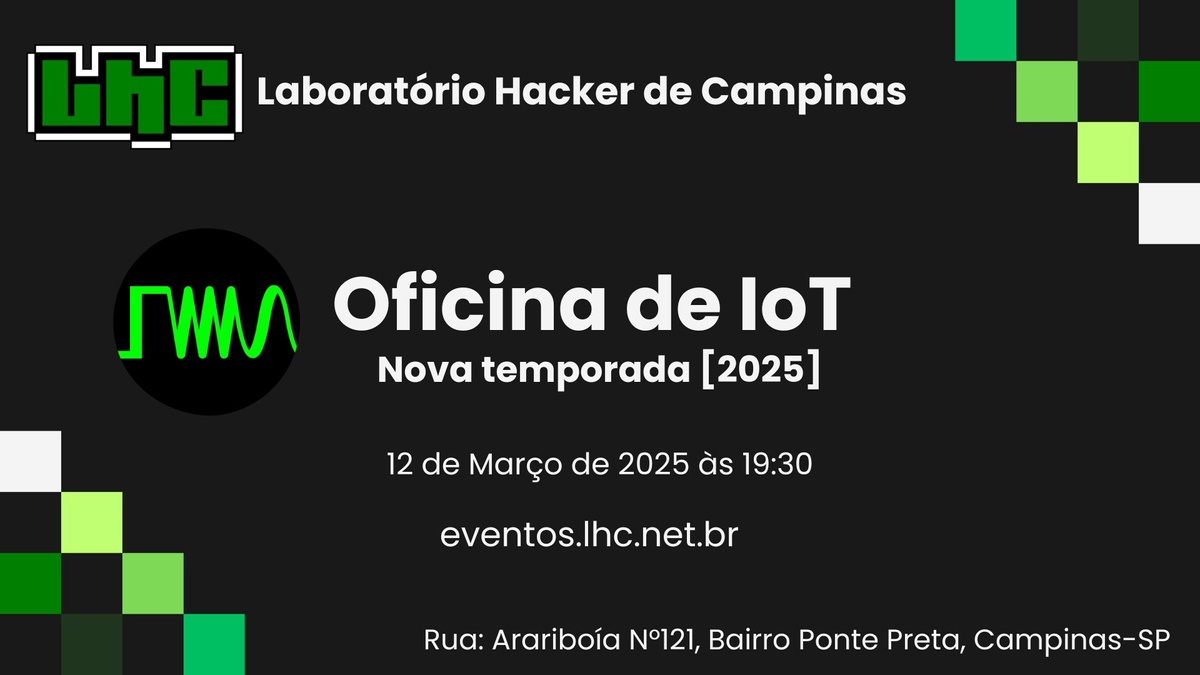 _DouglasEsteves's tweet image. Em Março tem Oficina de IoT no LHC!

eventos.lhc.net.br/event/oficina-…

#hackerspace #oficinadeiot #iot #lhc #campinas