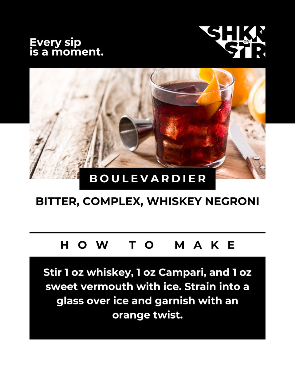 ShknorSTR's tweet image. Bitter with a bold twist 🥃 

#Boulevardier