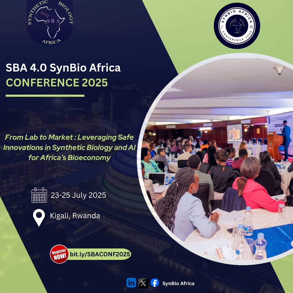 Are you ready for the SBA 4.0 <a href="/SynBioAfrica/">SynBio Africa</a> conference? Early registration is on,secure your slot as early before registration fee increases , It's always a wonderful experience meeting with professionals in the field of science,you can't afford to miss ✍️✍️
#syntheticbiology
#AI