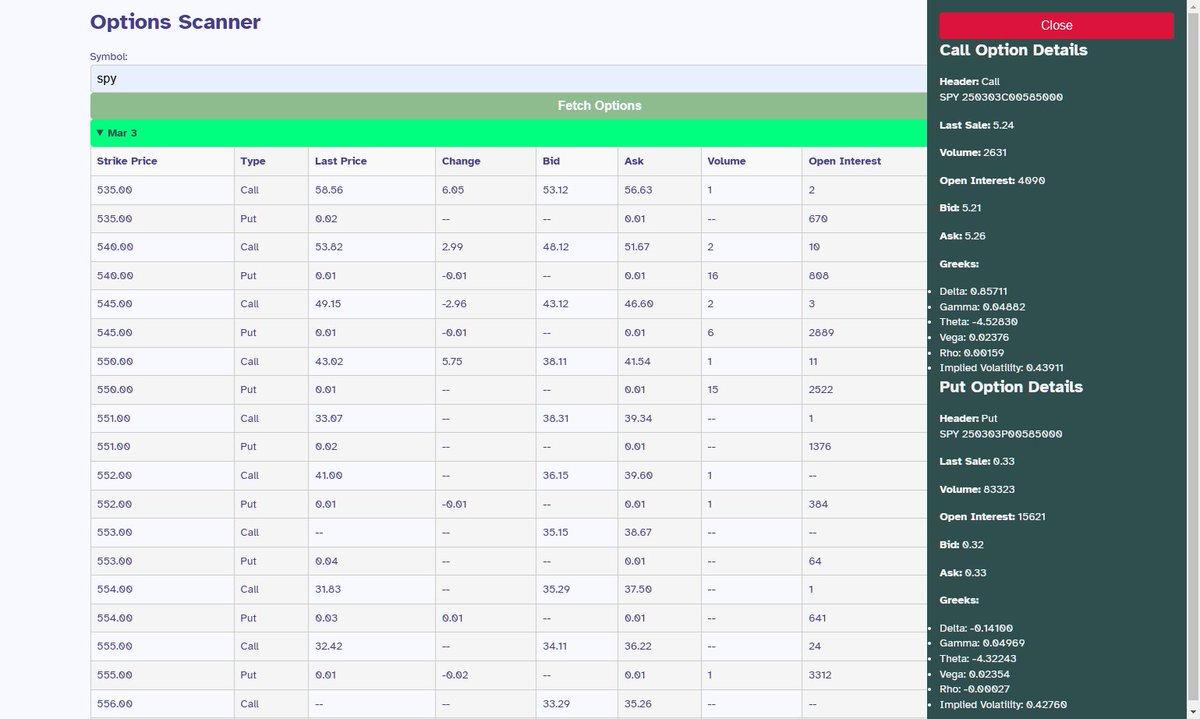 TradingAllIn's tweet image. another day another @poorsguide #projectidea #optionskimmer somewhere between a #scanner and a #screener to fill #options order curiosity on the fly #doitlive