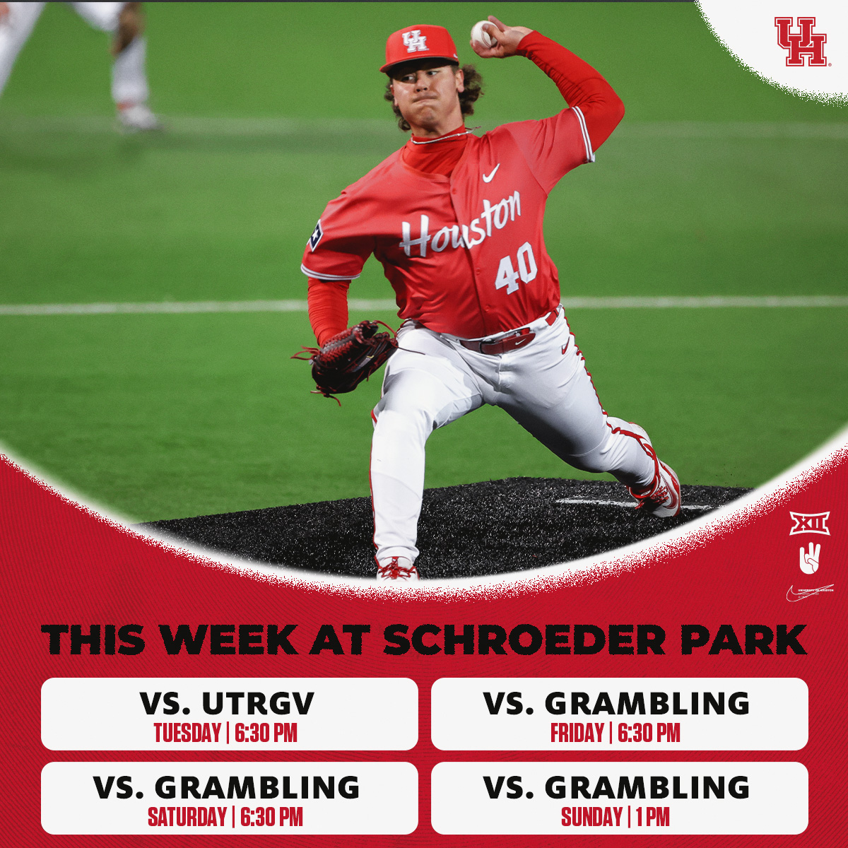 Four home games this week! 

🎟️ » uh.evenue.net/list/BB