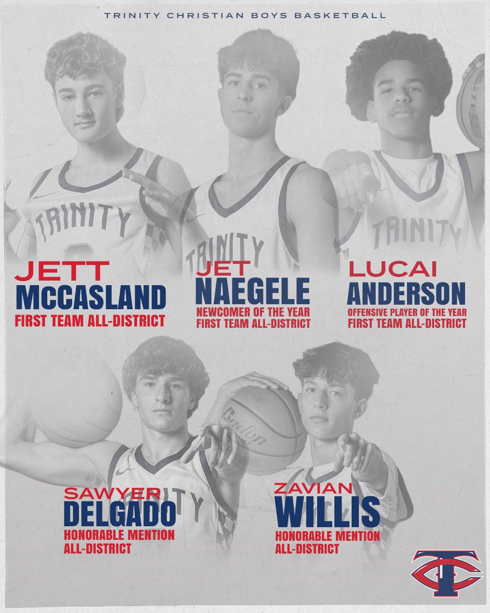 Congratulations to our Varsity Boys Basketball players for receiving All-District Awards! Your dedication and hard work have been exceptional, and you have represented TCS with excellence. We are incredibly proud of each of you and your achievements!