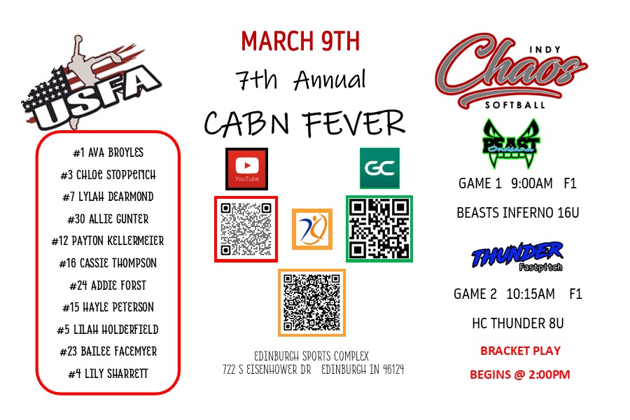 This is our last weekend of travel before the high school season takes over. As always, all games streamed live on YouTube, Game Changer, and Athletes Go Live.