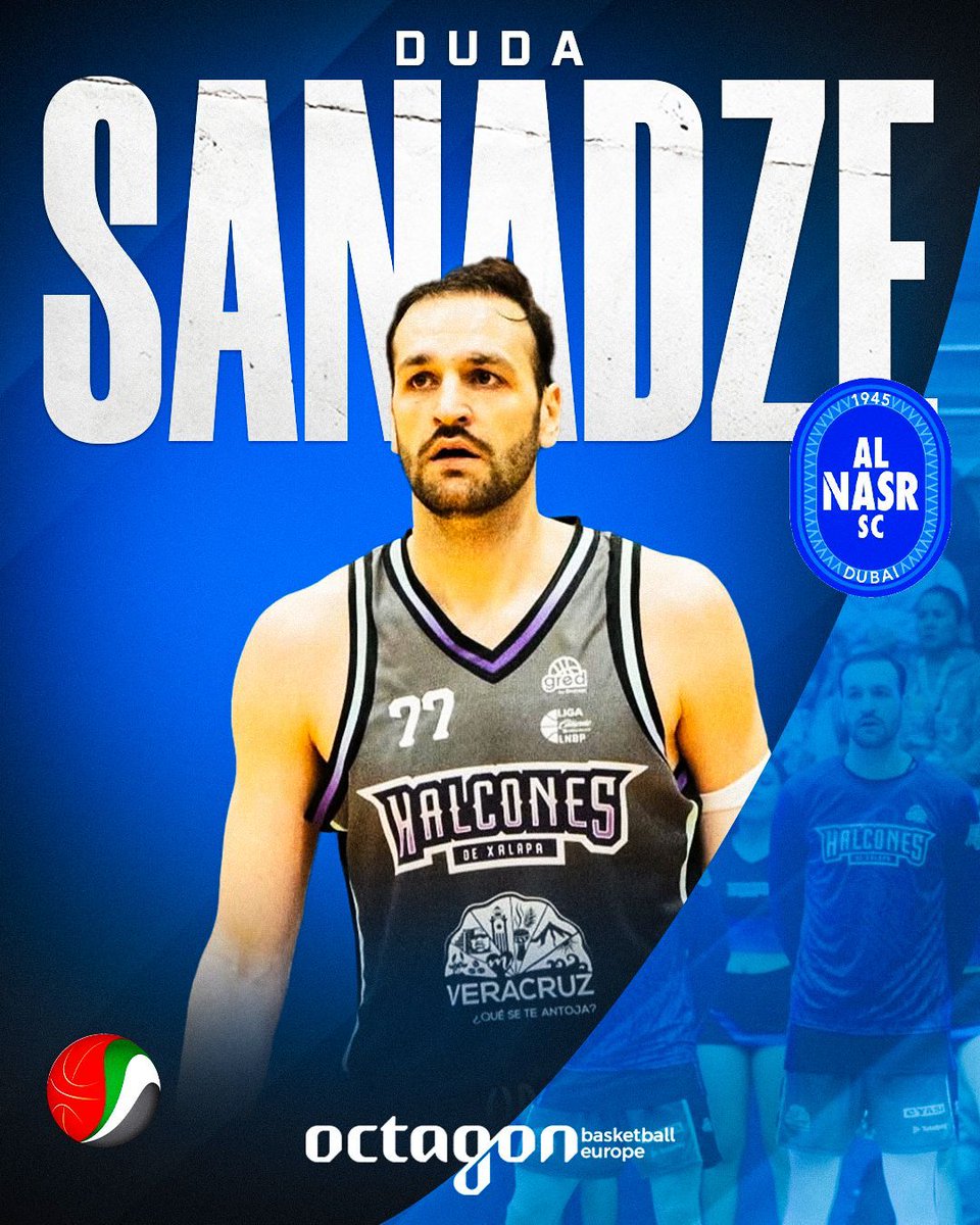 ChidiacOCT's tweet image. Duda Sanadze @DudaSanadze is taking his talents to UAE as he signs with @ALNasrSC Club . @VarlasOCT @OctagonBballEU #octagonfamily