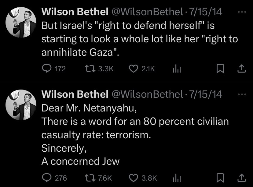 ambicthous's tweet image. since we get dex back tomorrow here’s a reminder that wilson bethel is openly pro palestine &amp;amp; has been for over a decade &amp;lt;3