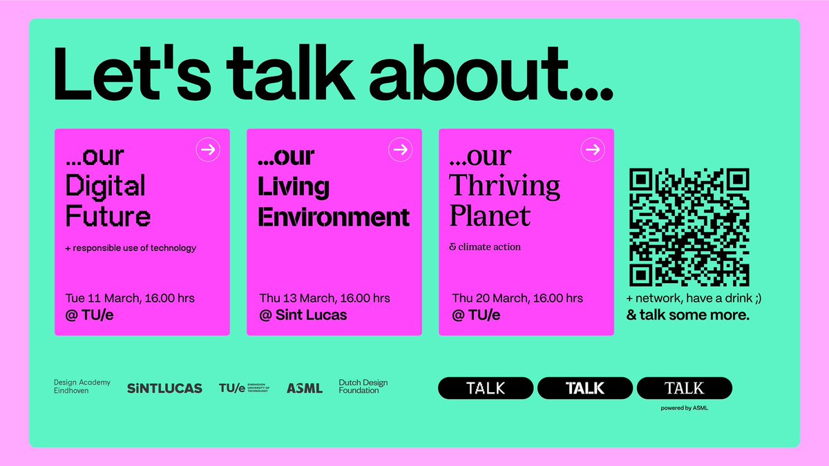 dutchdesignweek's tweet image. #TalkTalkTalk sessions start next week. Let’s talk about our digital future — join for free via DDW.nl