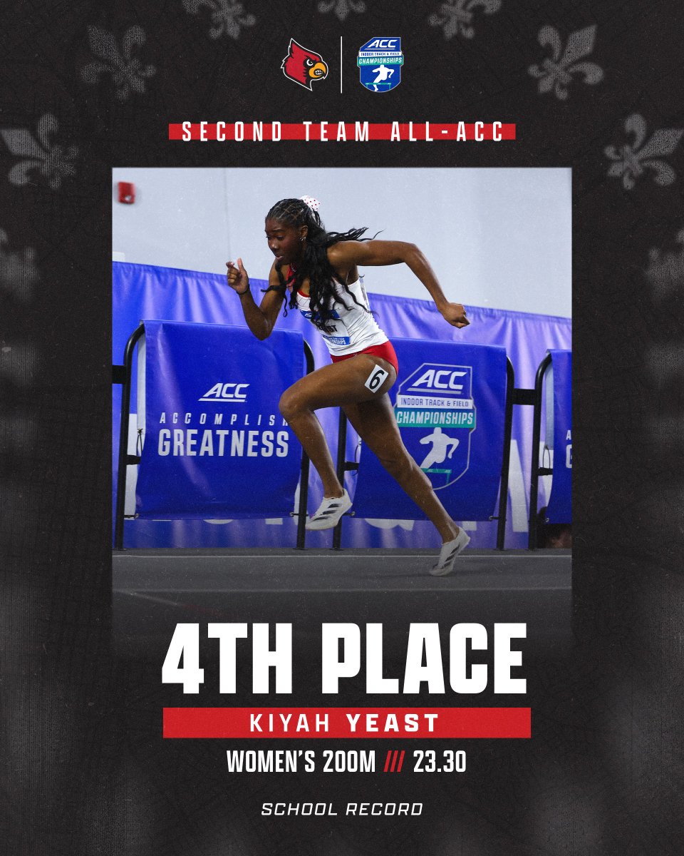 Give her 2⃣ top finishes on the day 

Kiyah Yeast finishes 4th in the Women's 200m with a SCHOOL RECORD time of 23.30 ‼️

#GoCards