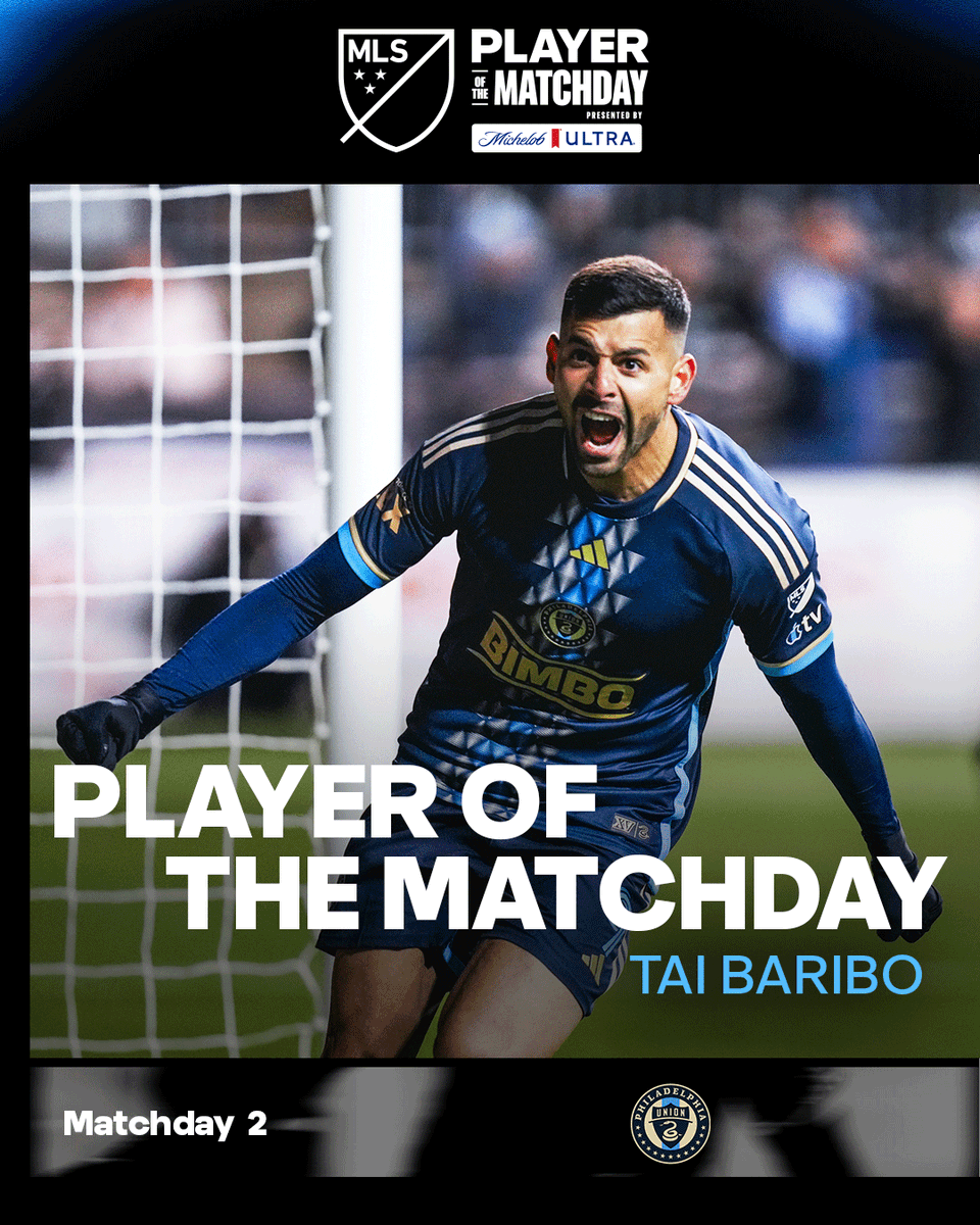 MLS's tweet photo. Tai Baribo is on another level! 🔥

His hat trick on Saturday earns him the @MichelobULTRA Player of the Matchday honors. 👏 https://t.co/966iUZCjOL