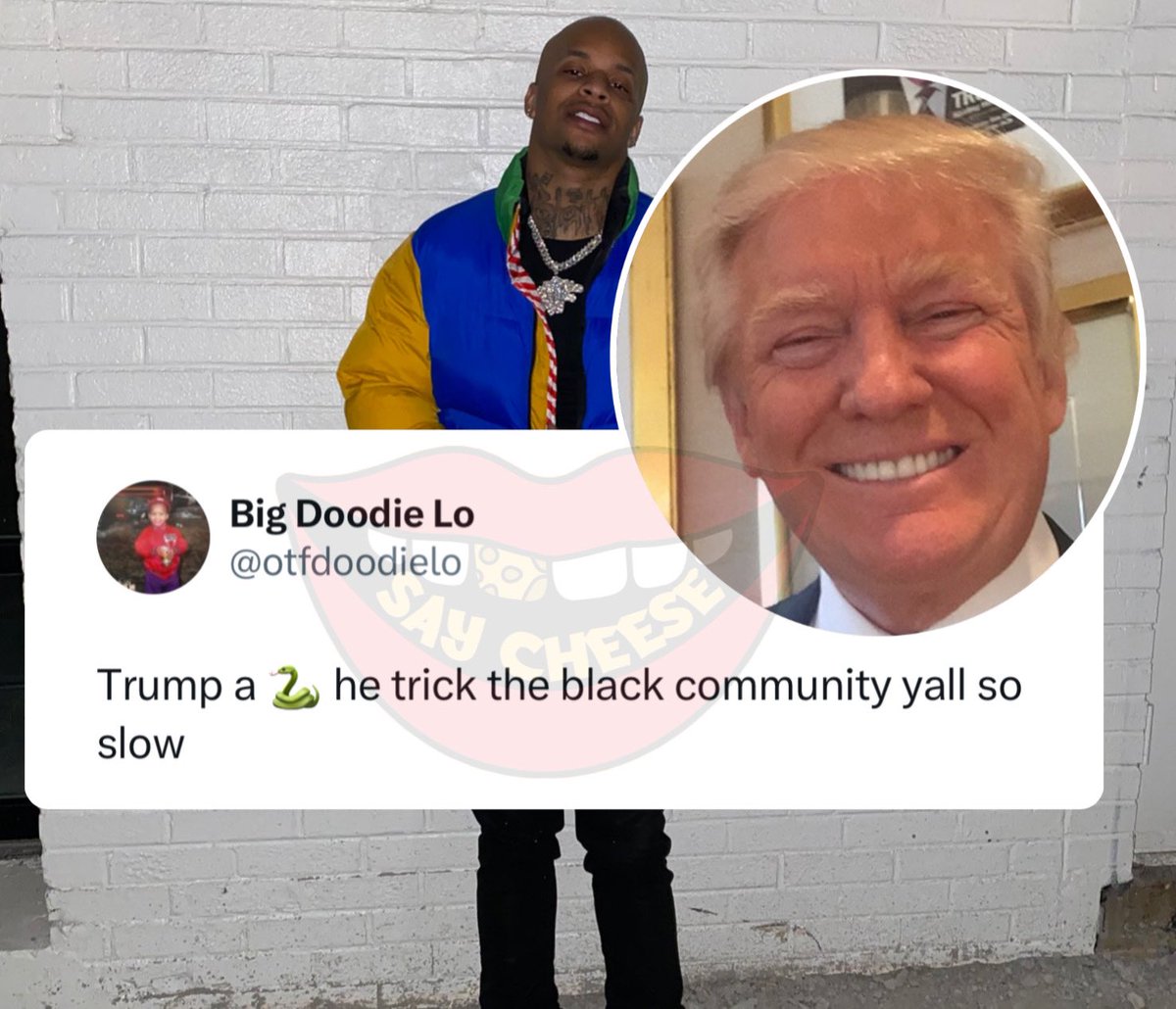 Doodie Lo calls Donald Trump a snake and says that he tricked the black community