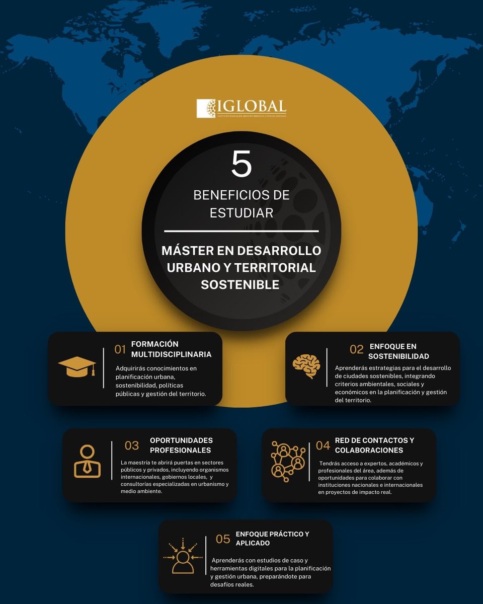 🌿 ¿Quieres ser parte del cambio hacia un futuro más sostenible? 🌎

Conviértete en un agente de transformación para construir ciudades más sostenibles e inclusivas. 
¡El momento de liderar el cambio es ahora!

#IGLOBAL #DesarrolloSostenible #Urbanismo #MásterEnDesarrolloUrbano