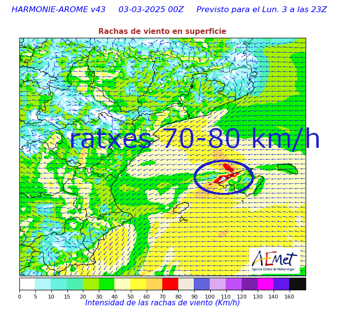 🌬️Nit de vent fort a la vessant nord de la Serra de Tramuntana durant aquesta nit, amb ratxes de 70 a 80 km/h.

⚠️🟡AVÍS groc. 

aemet.es/es/eltiempo/pr…
