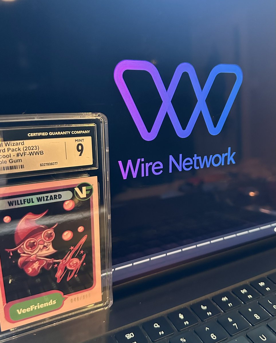 .<a href="/garyvee/">Gary Vaynerchuk</a> Engaged a few of your brand ambassadors at an <a href="/opensea/">OpenSea</a> <a href="/EthereumDenver/">ETHDenver 🏔🦬🦄</a> event and was handed on of these. Top notch🤌🏼 
<a href="/Wire_Blockchain/">Wire Network</a> is going to bring <a href="/veefriends/">VeeFriends</a> to all chains. Universal NFTs. <a href="/OFFWHITEBARK/">Riley Barker</a> <a href="/jeremyknowsVF/">Jeremy Knows | VeeFriends</a> <a href="/rawhoneyj/">Jamie Wilson</a>